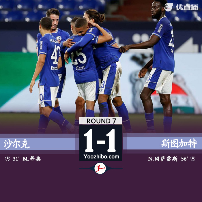 沙尔克1-1斯图加特