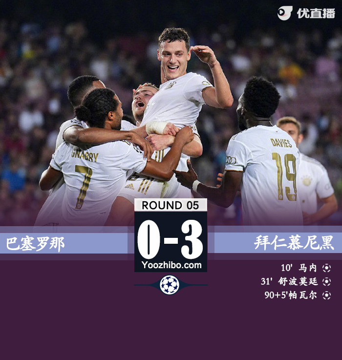 拜仁3-0巴萨